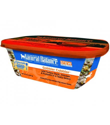 Natural Balance Delectable Delights Gobbler Cobbler Grain Free 8oz Tub (Case of 12)